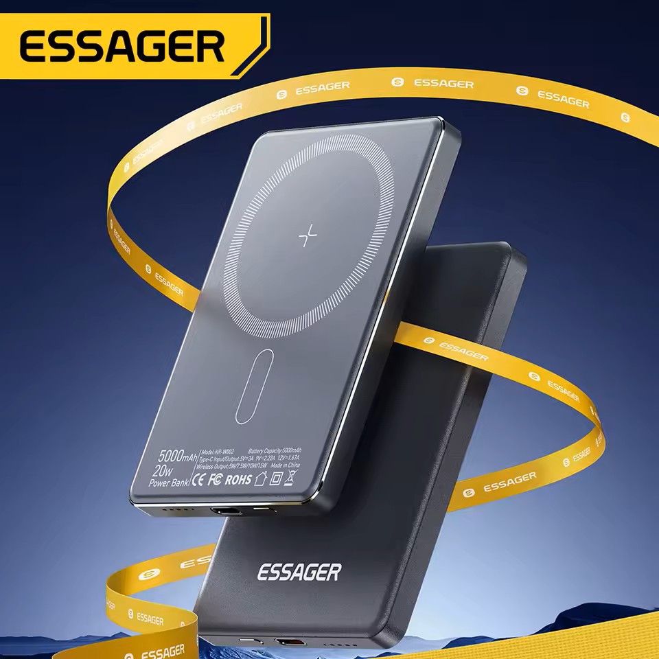 Essager 20W Magnetic Wireless Power Bank – 5000mAh