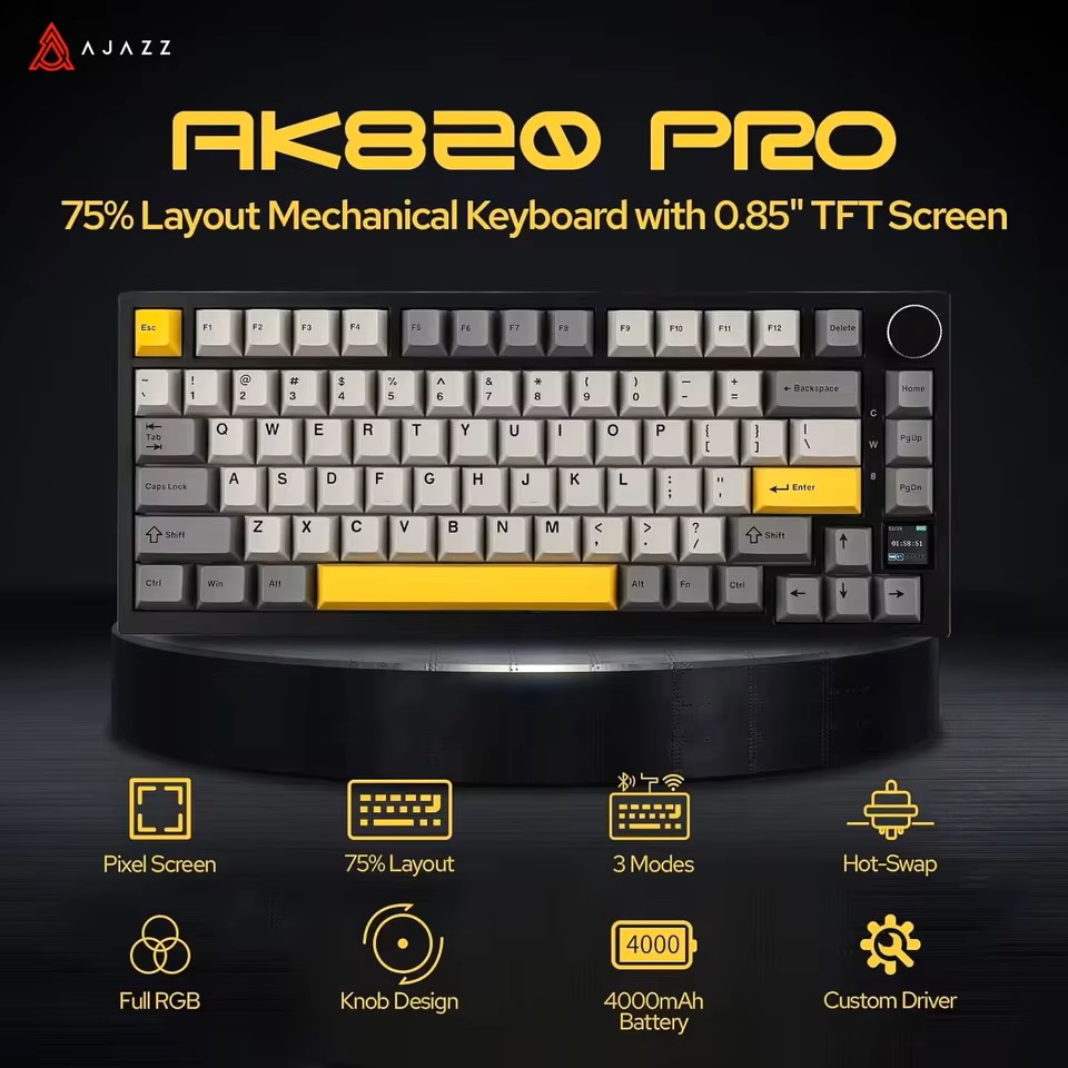 Ajazz AK820 Pro Wireless Mechanical Keyboard